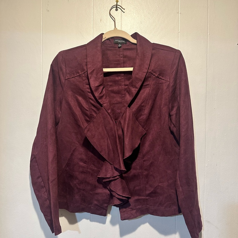 Notations Petite Ruffle‎ Blazer size pL